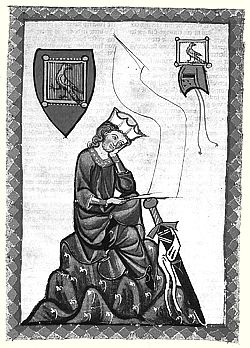 Bild: Walther von der Vogelweide (Manessische Liederhandschrift