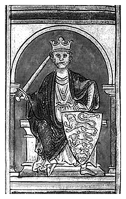 Bild: Richard I. (aus einer Handschrift des 12. Jahrhunderts)